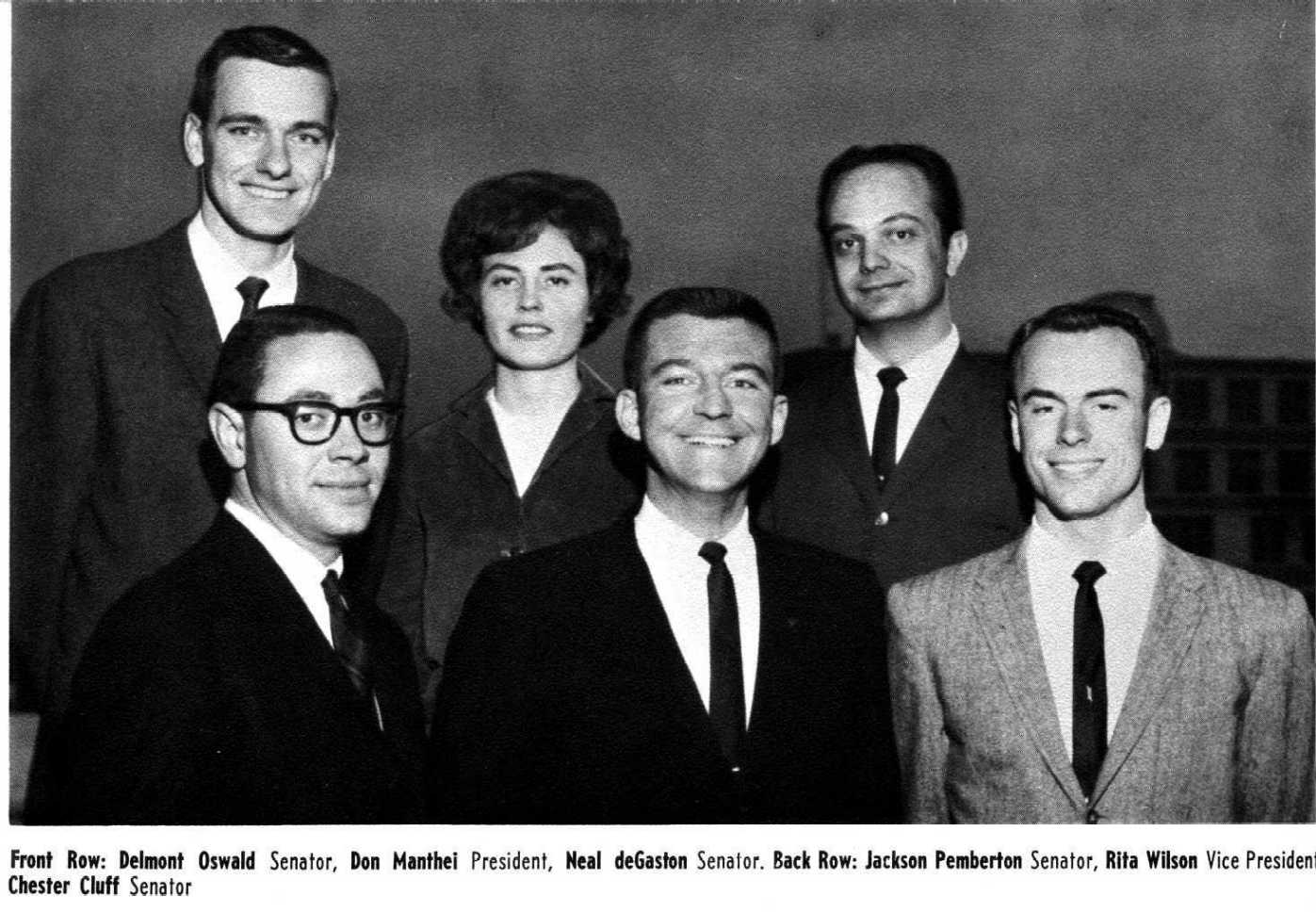 1964  Neal  Graduate Class Senator w other officers.